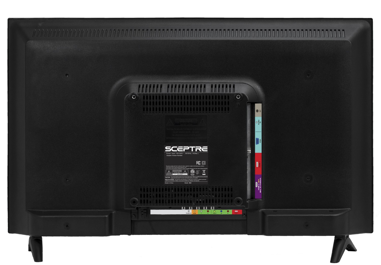  Sceptre 32 inch Full 1080p LED HDTV HDMI USB MHL VGA with Clear  QAM, Machine Black : Electronics
